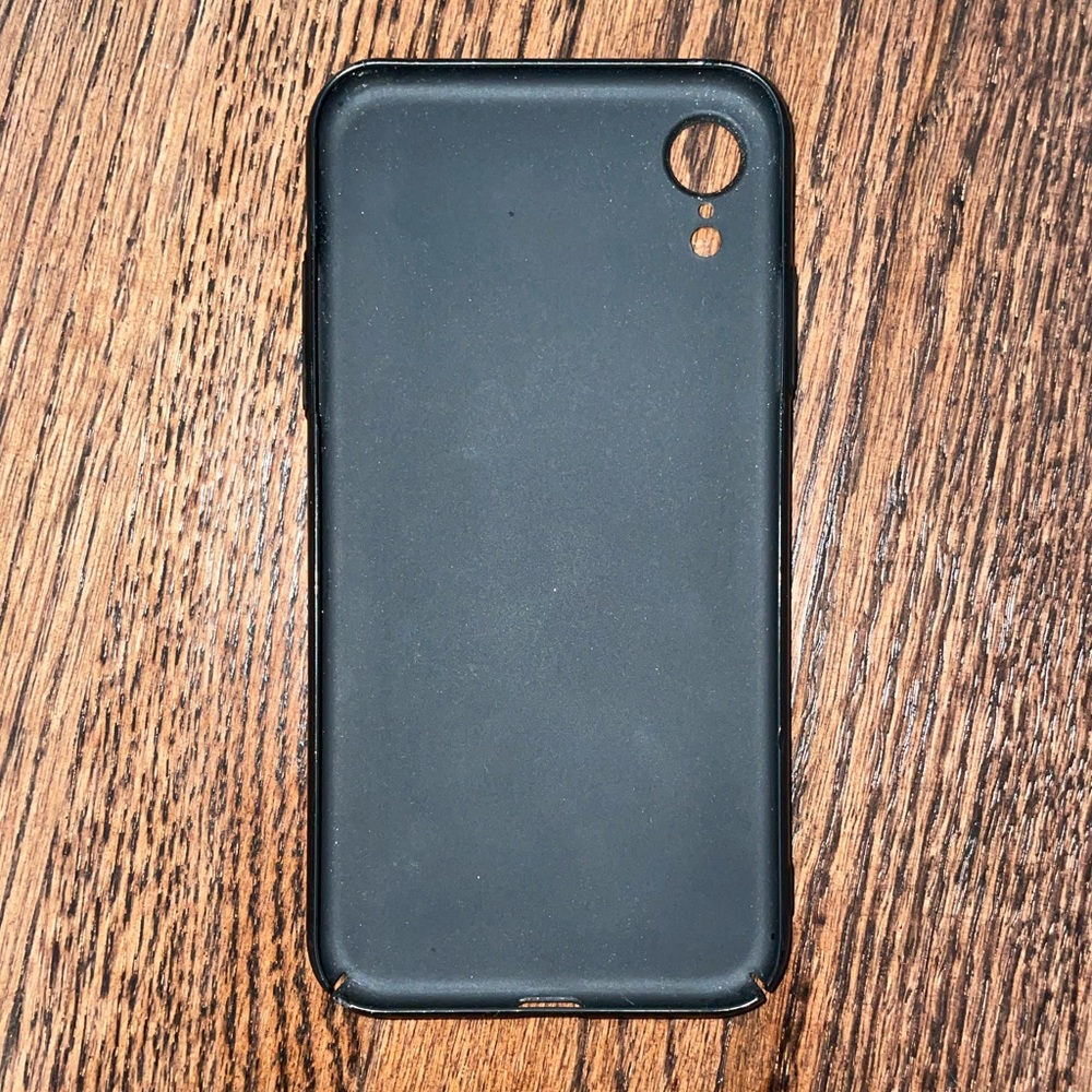 Hard silicone black iPhone XR case